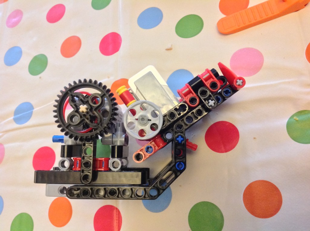 Photos of EV3 Space Invaders model build